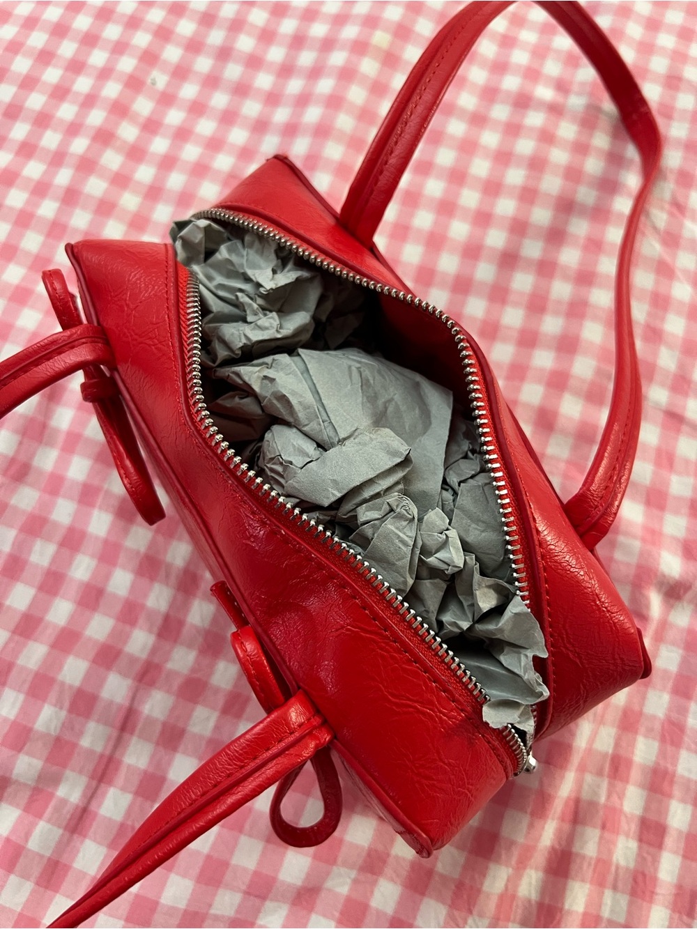 Kimchi Blue Bow Bowler Bag (Color: Red) - Picture 11 of 13